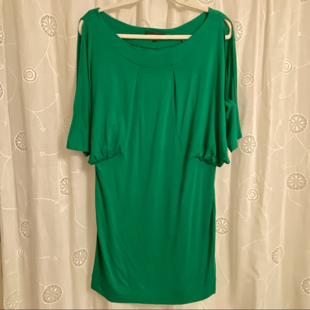 Collective Clothing - Green Cold Shoulder Tunic